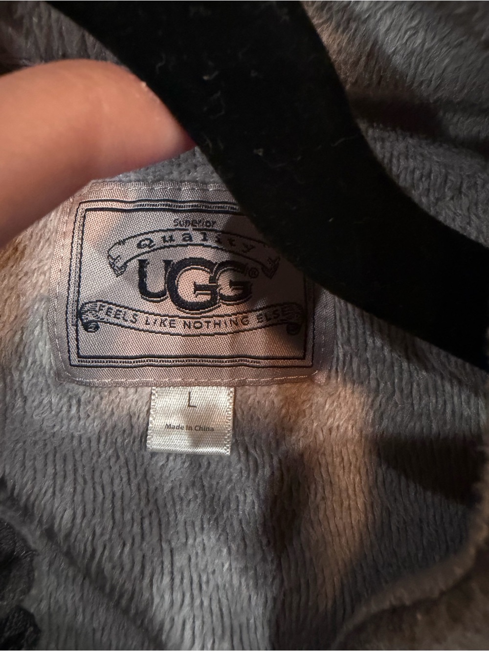 UGG Gray UGG zip up jacket Robe with Drawstring - Picture 2 of 3